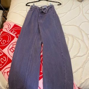 Zara wide leg purple jean